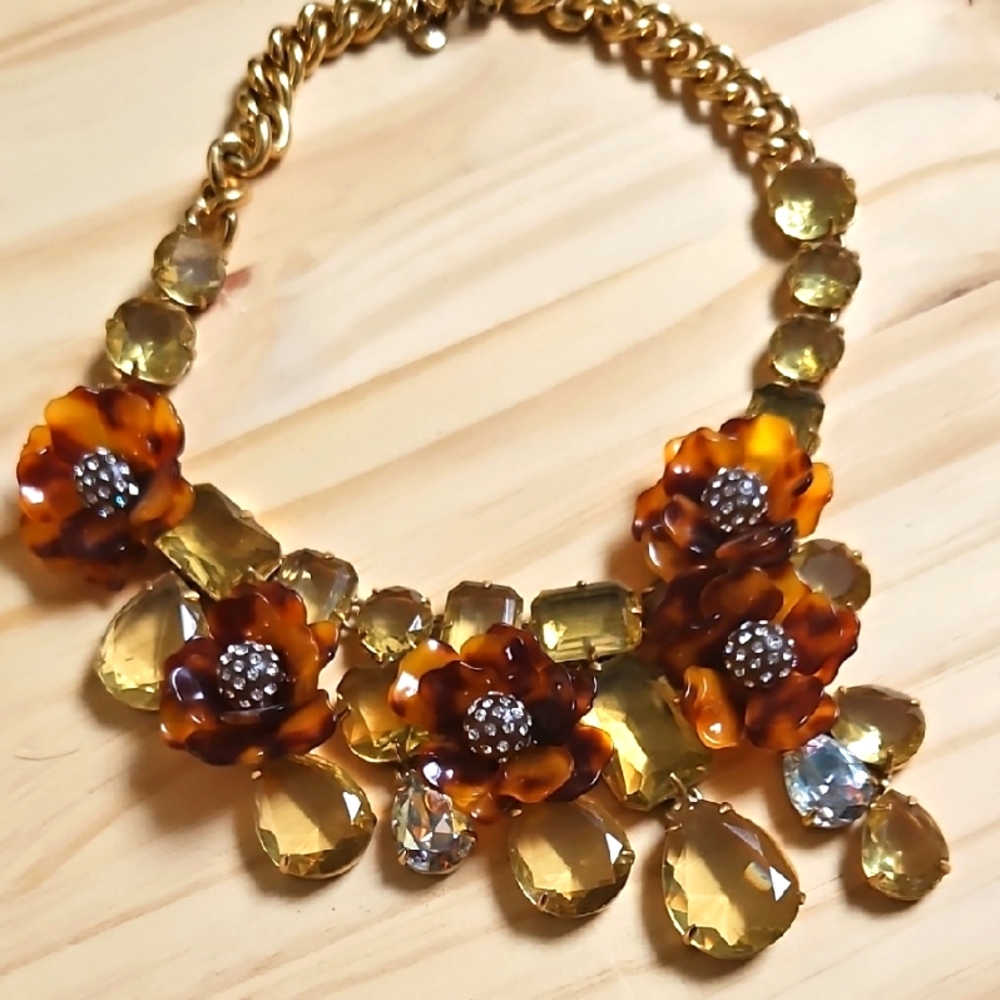 Floral Bib Statment Necklace